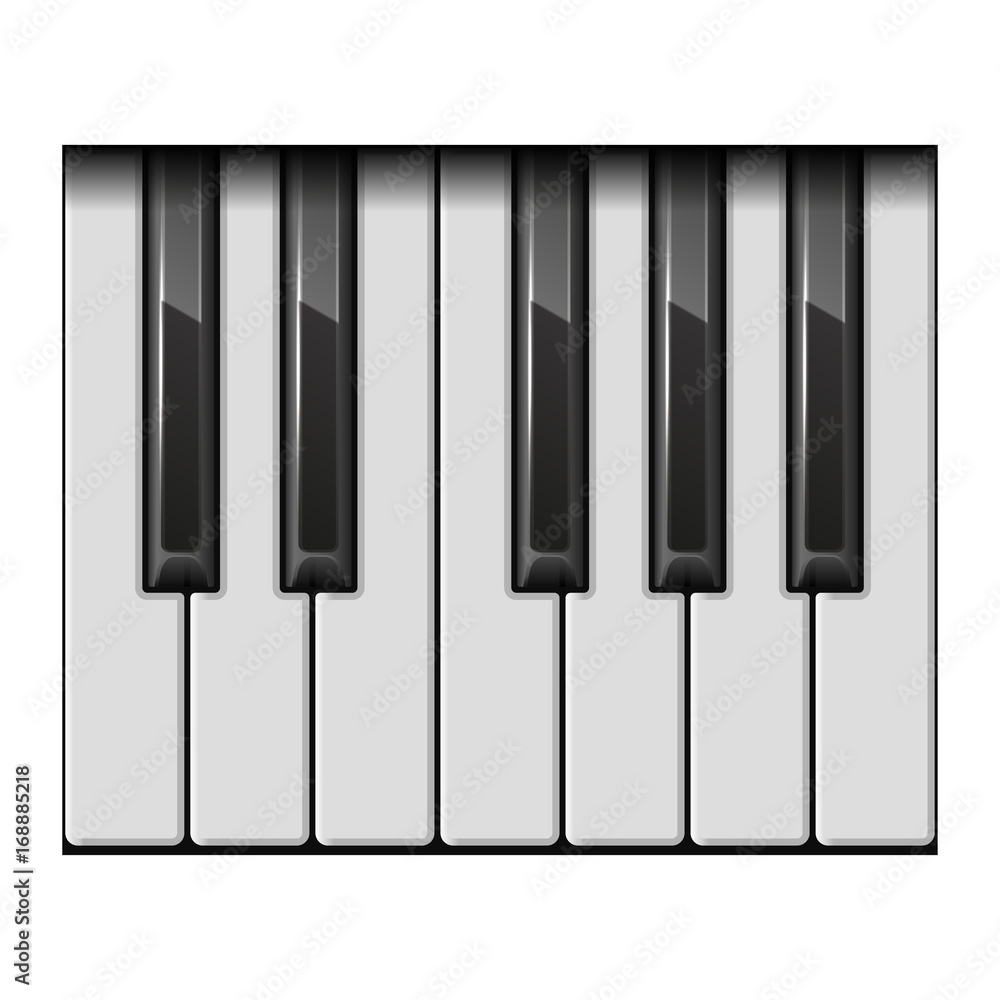 Piano One Octave Keys. Vector Piano One Octave Keys. Vector