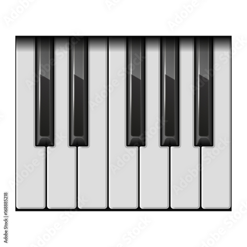 Piano One Octave Keys. Vector