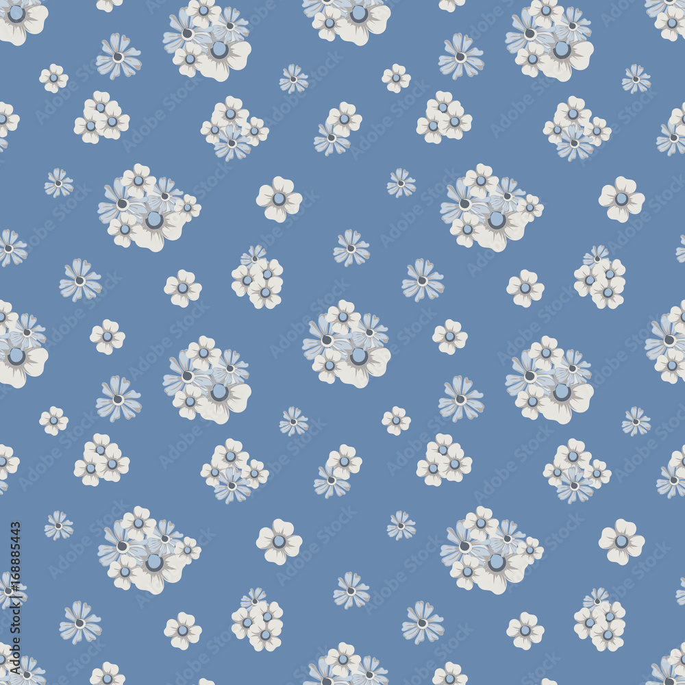 Floral seamless pattern with bouquets of flowers. Vector hand drawn background for textile, print, wallpapers, wrapping. Floral seamless pattern with bouquets of flowers. Vector hand drawn background for textile, print, wallpapers, wrapping.