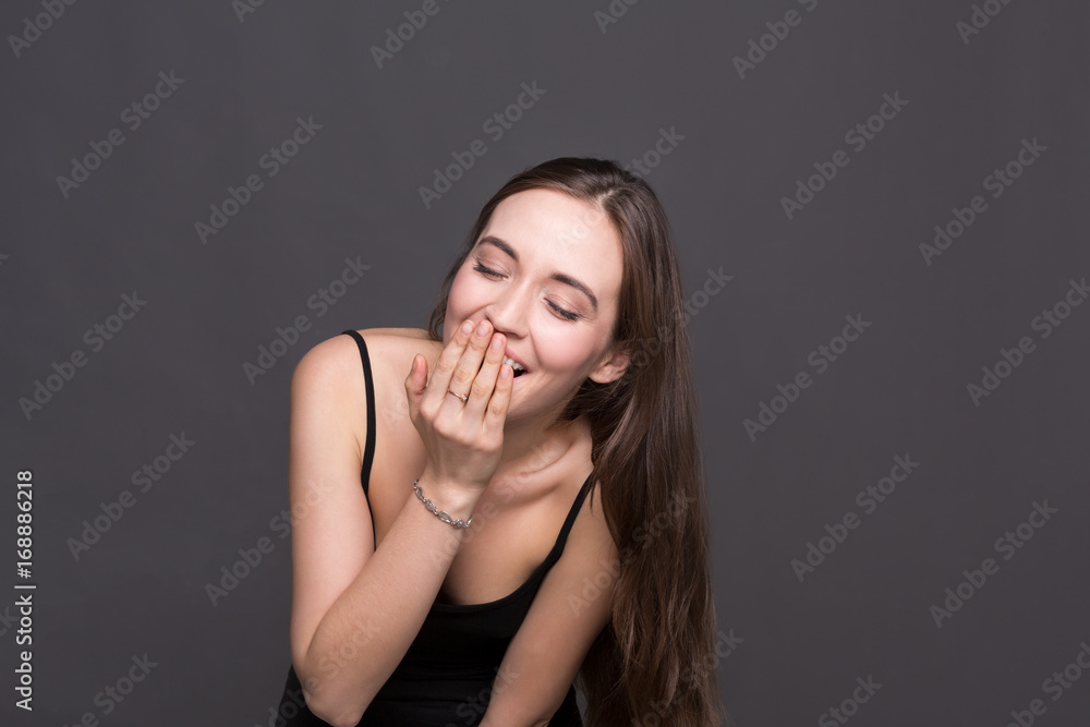 Young laughing attractive woman portrait Young laughing attractive woman portrait