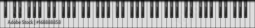 Piano 88 Keys. Realistic Style. Vector