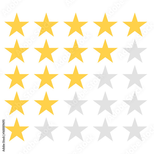 Star rating. Quality, feedback, experience, level concepts. Vector