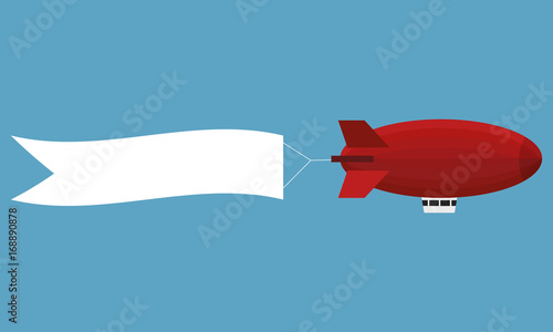 Airship with banner