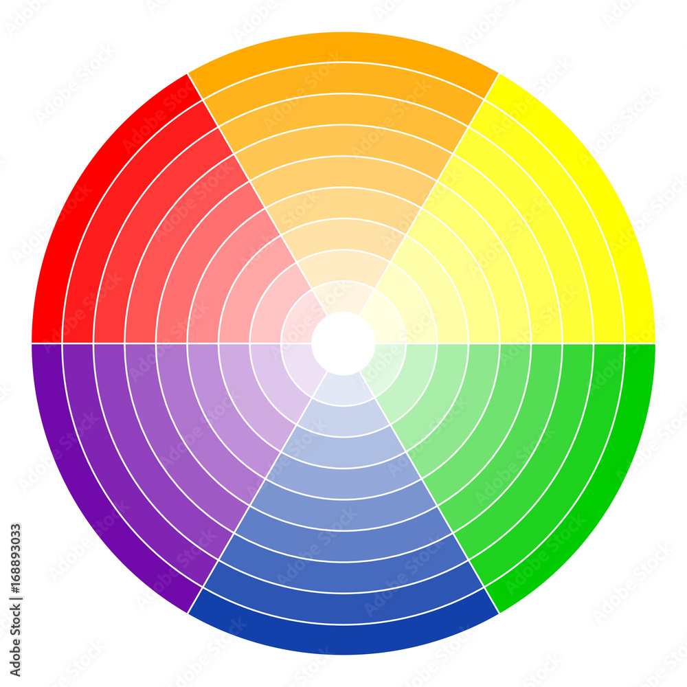 Fototapeta premium color wheel 6-colors
