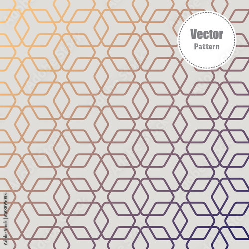 geometric vector pattern, repeating geometric rounded on corners of hexagon shape. changing gradient color. graphic clean design for fabric, event, wallpaper etc. pattern is on swatches panel.