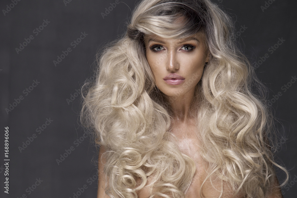 Sexy woman with amazing blond hair. Sexy woman with amazing blond hair.