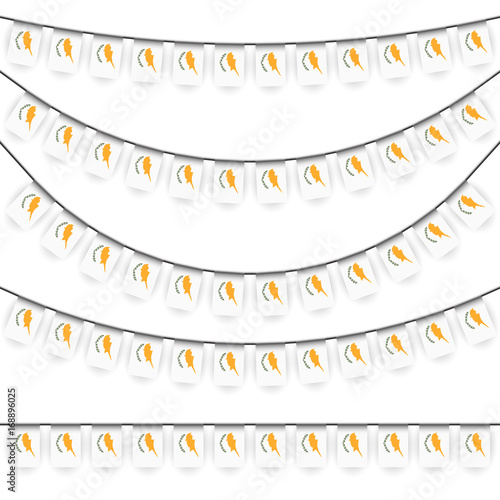 garlands with cypriot national colors