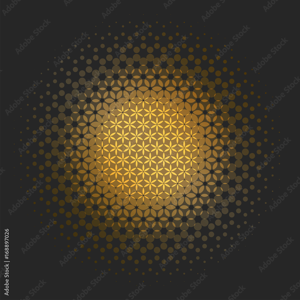 Abstract vector yellow design rounds