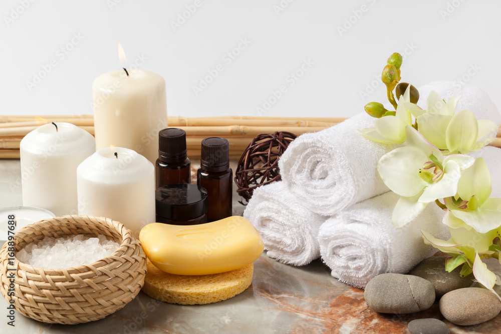 Spa products, spa concept Spa products, spa concept