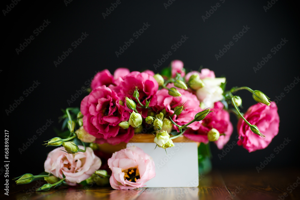 Beautiful bouquet of pink lisianthus flowers Beautiful bouquet of pink lisianthus flowers