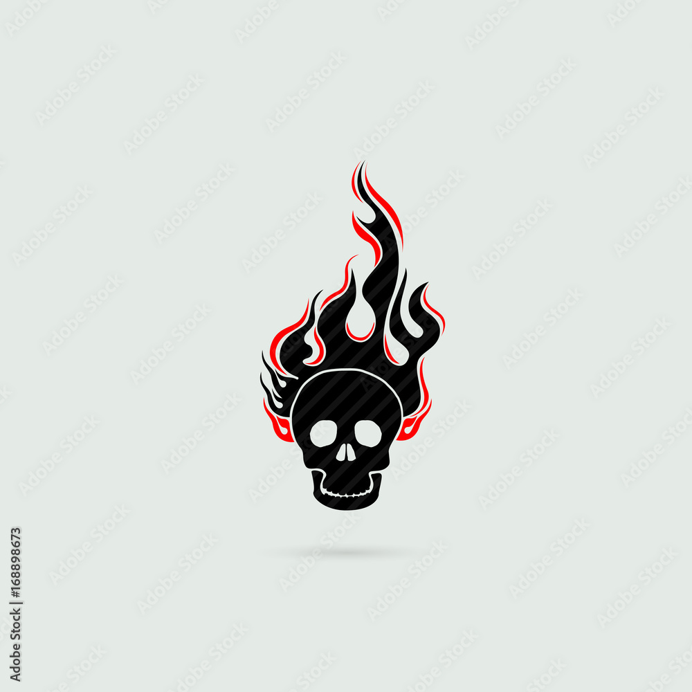 Tattoo studio poster template skull with crossed Vector Image