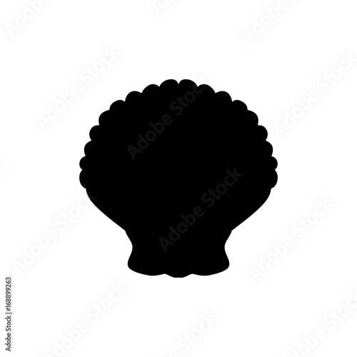 Clam mollusc black silhouette aquatic animal
