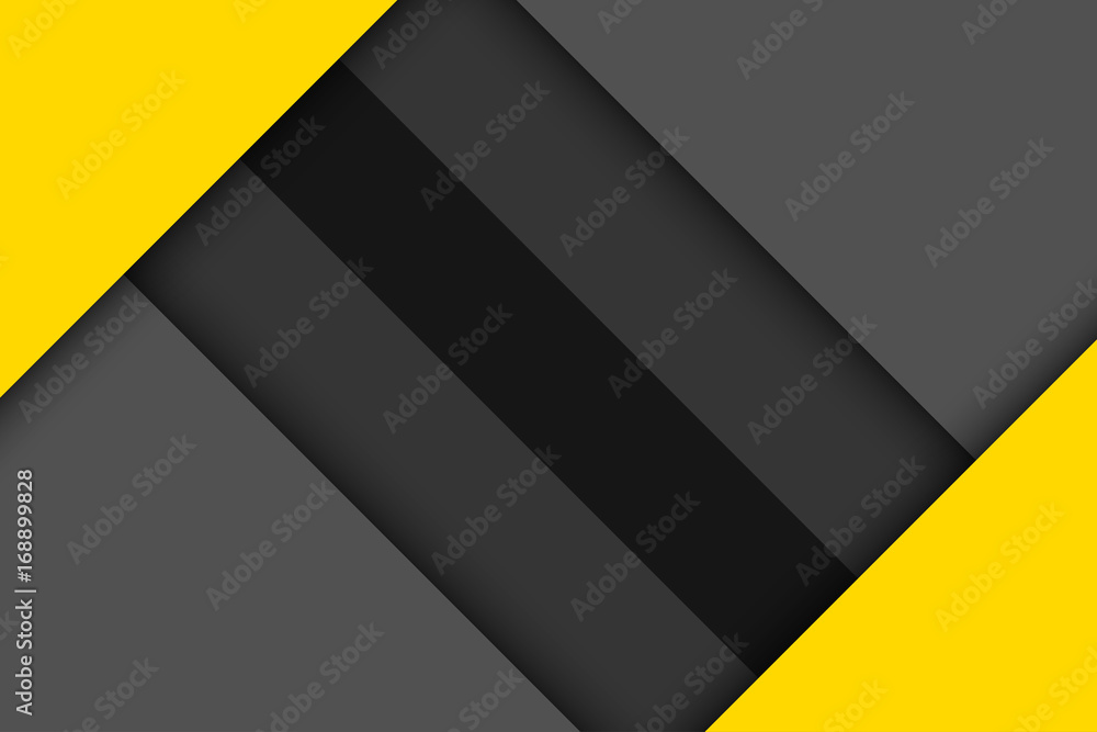 Fototapeta premium Abstract background. Black yellow corporate tech art. Vector material background