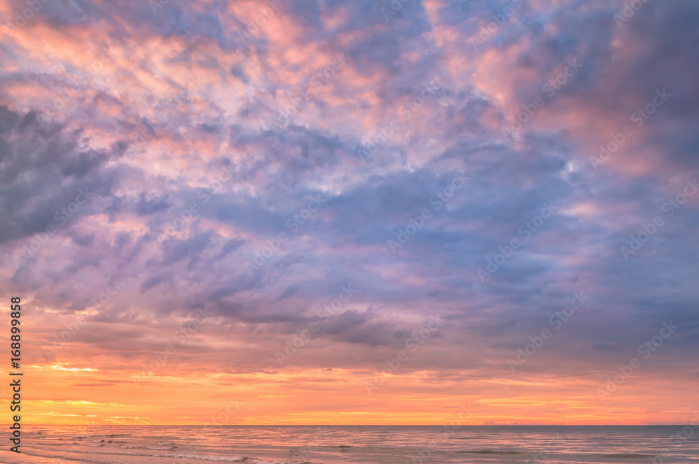 Stunning Sunrise Over The Sea at Rayong Beach Stunning Sunrise Over The Sea at Rayong Beach
