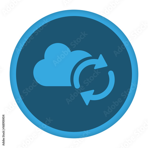 App Icon blau Wolke Synchronisation