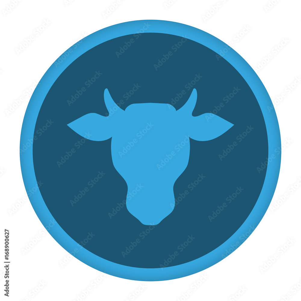 App Icon blau Kuhschädel App Icon blau Kuhschädel