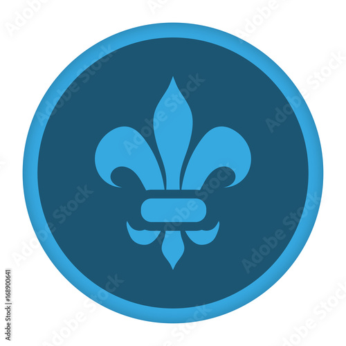 App Icon blau Lilienornament