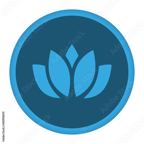 App Icon blau Lotusblume