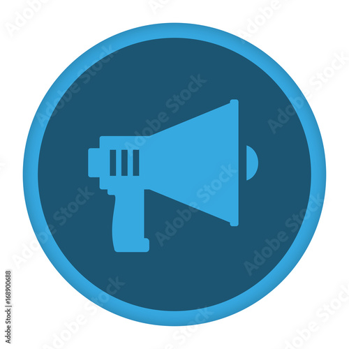 App Icon blau Megaphon