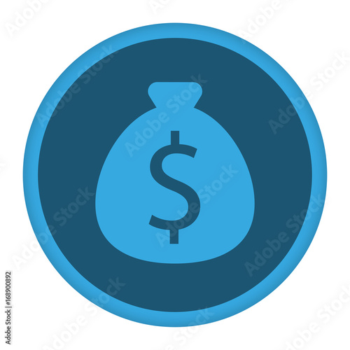 App Icon blau Geldsack Dollar