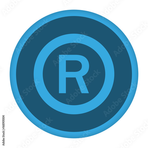 App Icon blau R Schutzmarke