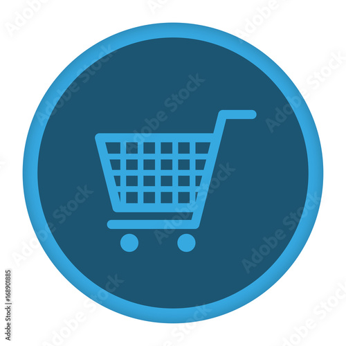 App Icon blau Warenkorb