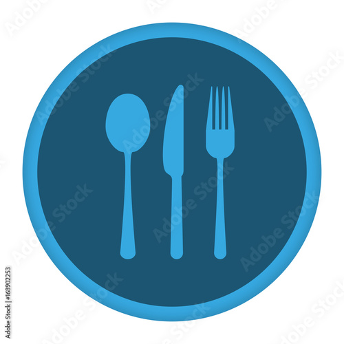 App Icon blau Besteck