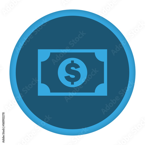 App Icon blau Dollar Schein