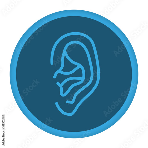 App Icon blau Ohr Konturen