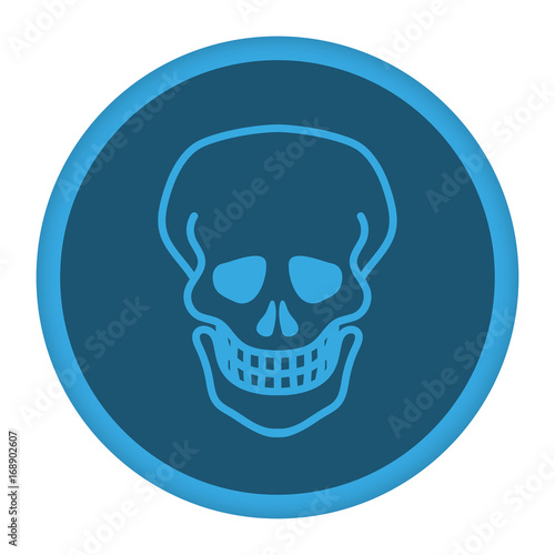 App Icon blau Totenschädel Kontur