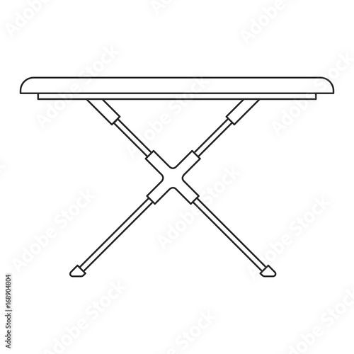 monochrome silhouette of ironing board vector illustration