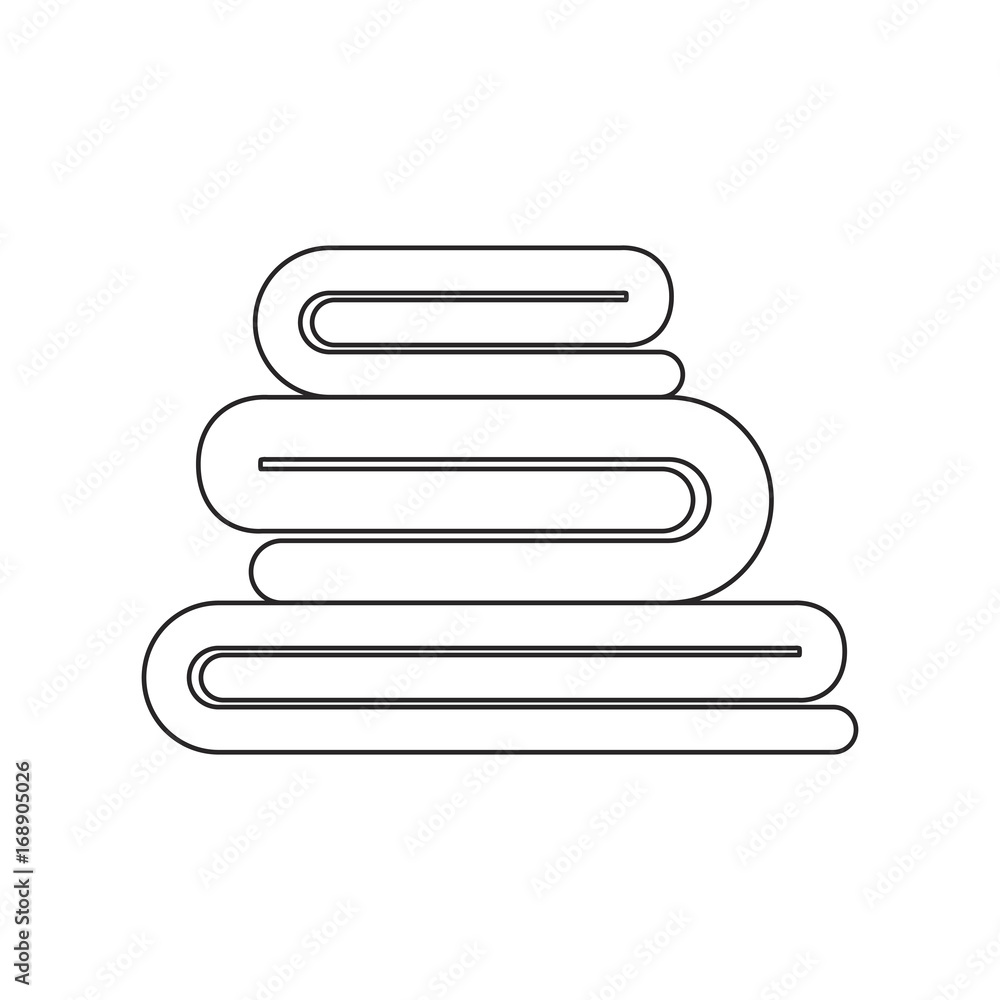 monochrome silhouette of stack folded bath towels vector illustration monochrome silhouette of stack folded bath towels vector illustration