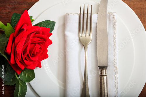 Valentine's day table setting