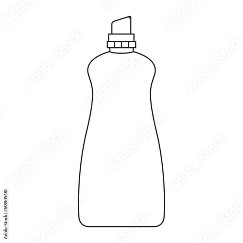 monochrome silhouette of cloth softener bottle vector illustration