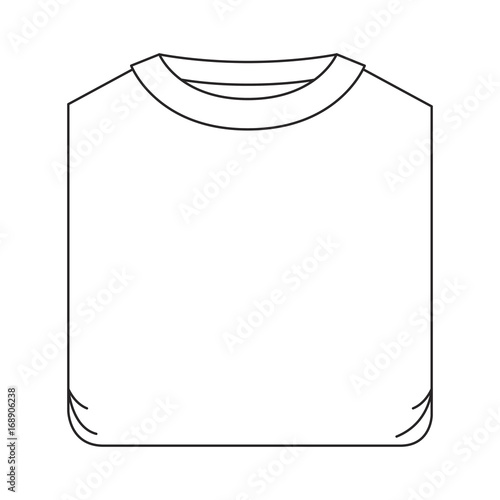 monochrome silhouette of man t-shirt folded vector illustration