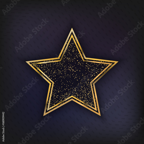 Walk of Fame Star isolated Vector Illustration. Hollywood actor award for achievement