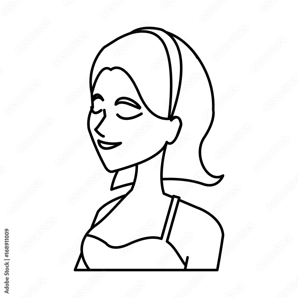 portrait cute happy bride wedding vector illustration portrait cute happy bride wedding vector illustration