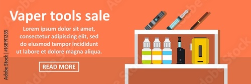 Vaper tools sale banner horizontal concept