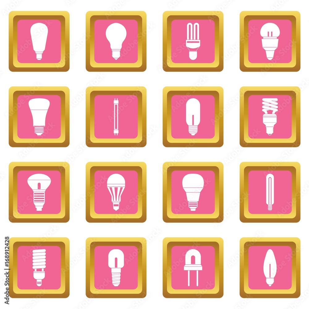 Light bulb icons pink Light bulb icons pink