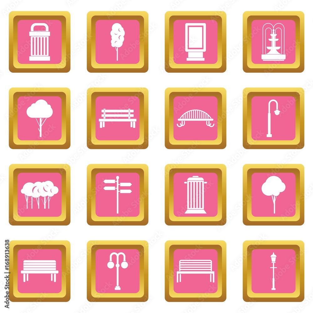 Park icons pink Park icons pink