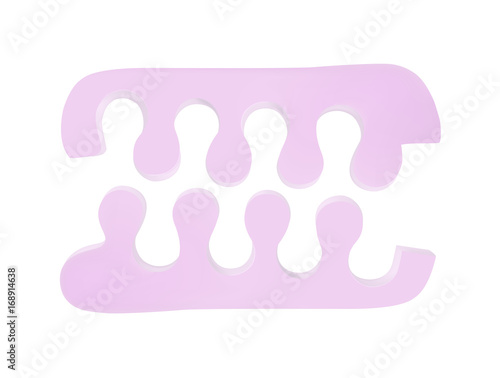 Pedicure separators. Realistic 3d image