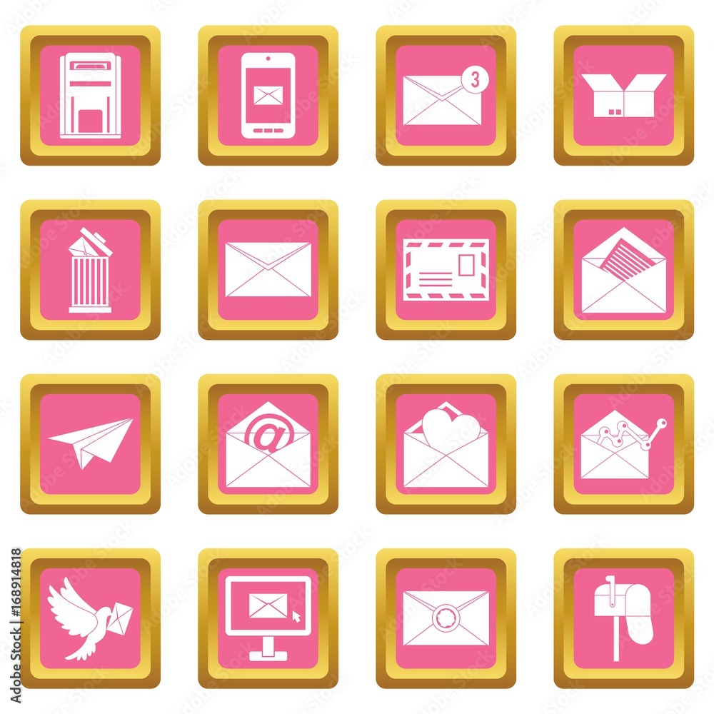 Email icons pink Email icons pink