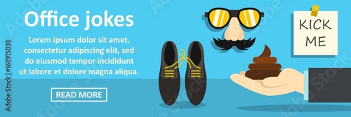 Office jokes banner horizontal concept