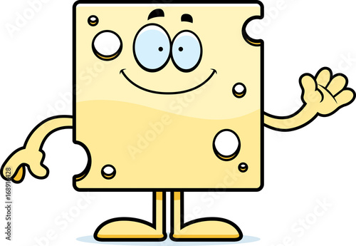 Cartoon Swiss Cheese Waving