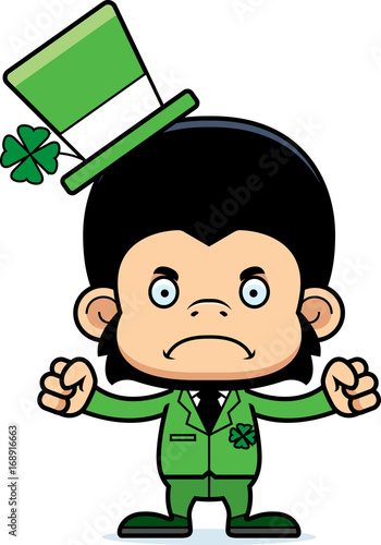 Cartoon Angry Irish Chimpanzee