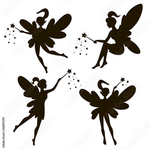 Vector drawing of a fairy, elf