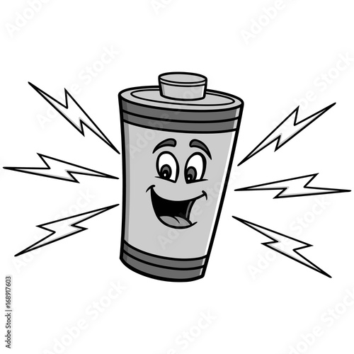 Battery Mascot Illustration