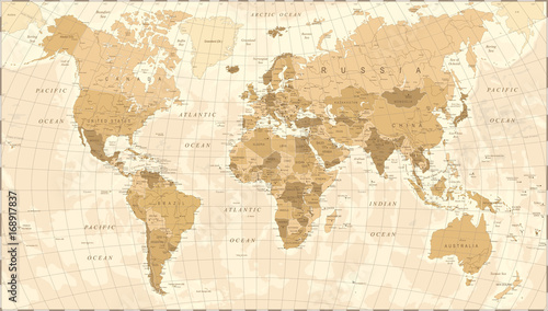 Naklejka Mapa świata sztuka wektor