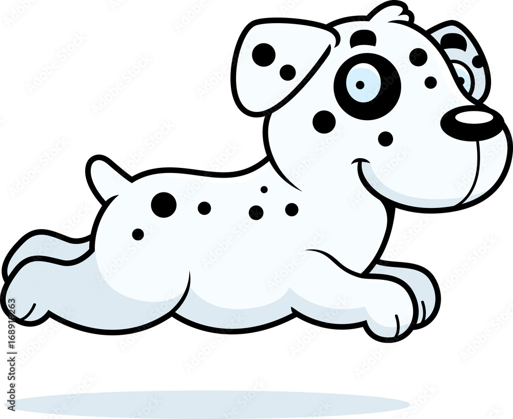 Cartoon Dalmatian Running Cartoon Dalmatian Running