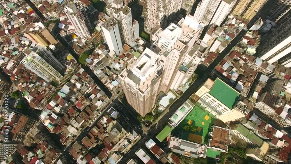 China Macau Aerial view Top down view Sunny day China Macau Aerial view Top down view Sunny day